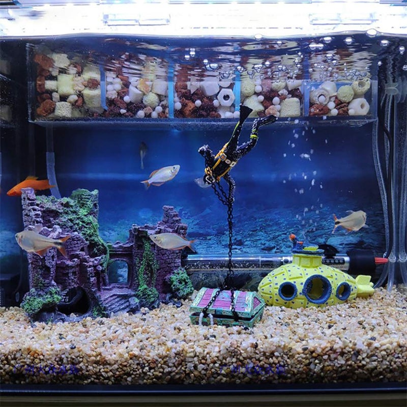 Yimaa Large Fish Tank Decorations Castle Aquarium Decorations Large Resin Coral Castle Ornaments Fish House Breed Tank Decor for Marine Betta Fish Tank Landscape - Image 4